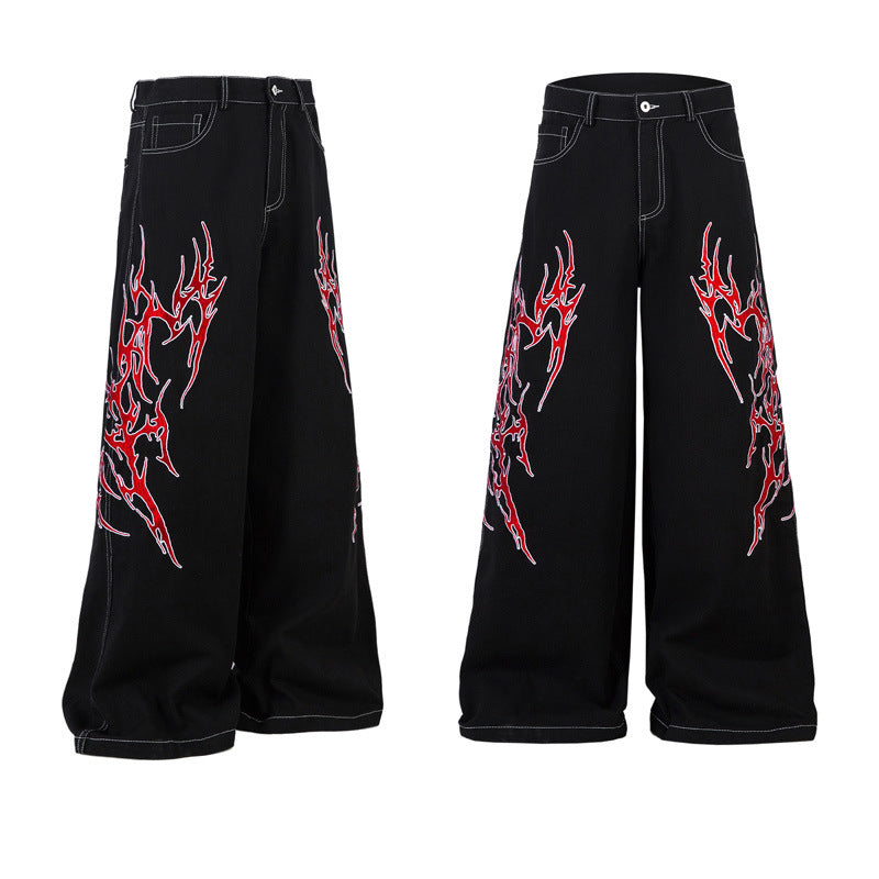 Pantalón Streetwear para Hombre | GOAT Street Jean con Corte Recto y Bordado – Denim de Algodón, Estilo Urbano
