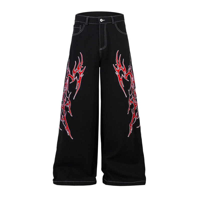 Pantalón Streetwear para Hombre | GOAT Street Jean con Corte Recto y Bordado – Denim de Algodón, Estilo Urbano